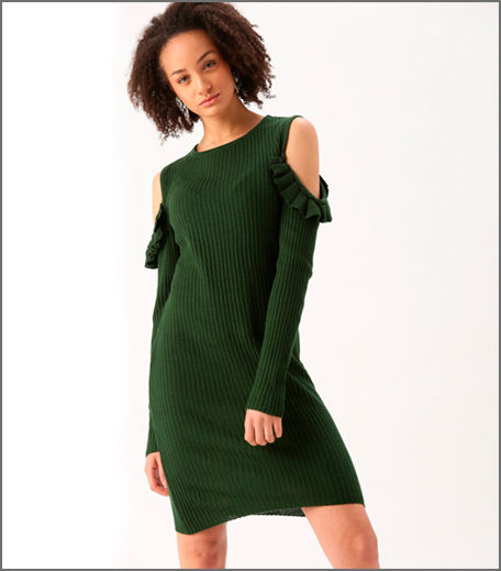 Hauterfly Sweater Dress Green 