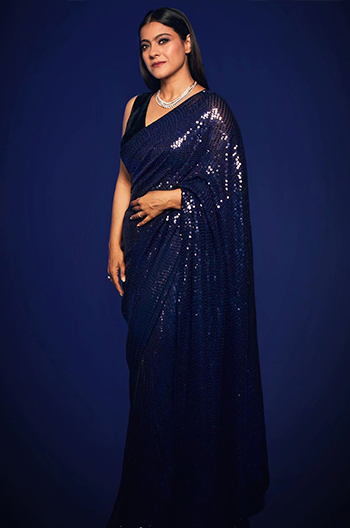 Hauterfly Kajol Devgan Manish Malhotra sequinned saree